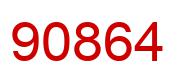 Number 90864 red image