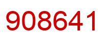 Number 908641 red image