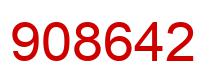 Number 908642 red image