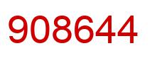 Number 908644 red image
