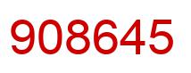 Number 908645 red image