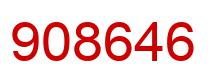 Number 908646 red image