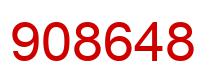 Number 908648 red image
