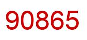 Number 90865 red image