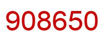 Number 908650 red image