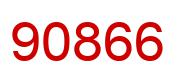 Number 90866 red image
