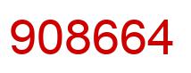 Number 908664 red image