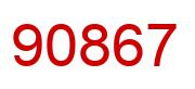 Number 90867 red image