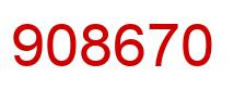 Number 908670 red image