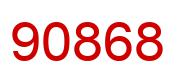 Number 90868 red image