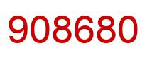 Number 908680 red image