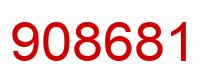 Number 908681 red image