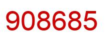 Number 908685 red image