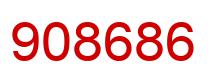 Number 908686 red image