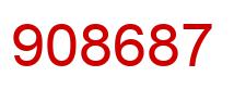 Number 908687 red image