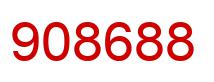Number 908688 red image