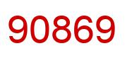 Number 90869 red image