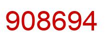 Number 908694 red image