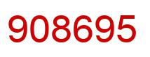 Number 908695 red image