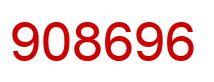 Number 908696 red image