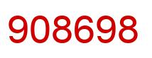 Number 908698 red image