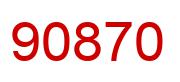 Number 90870 red image