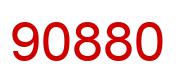 Number 90880 red image
