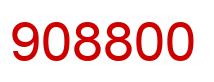 Number 908800 red image