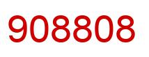 Number 908808 red image