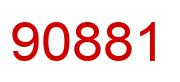 Number 90881 red image