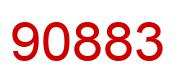 Number 90883 red image