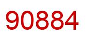 Number 90884 red image