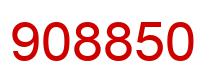 Number 908850 red image