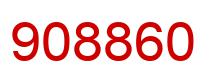 Number 908860 red image