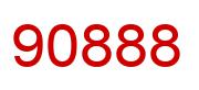 Number 90888 red image
