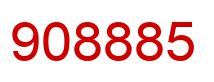 Number 908885 red image