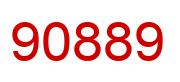 Number 90889 red image