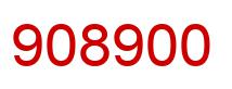 Number 908900 red image