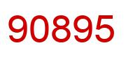 Number 90895 red image