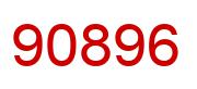 Number 90896 red image