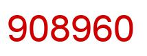 Number 908960 red image