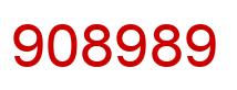Number 908989 red image