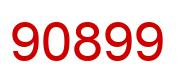 Number 90899 red image