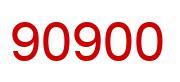 Number 90900 red image