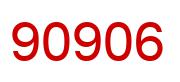 Number 90906 red image