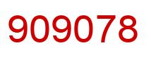 Número 909078 imagen rojo