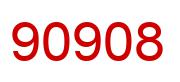 Number 90908 red image