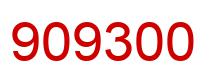 Number 909300 red image
