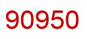 Number 90950 red image