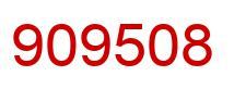 Number 909508 red image